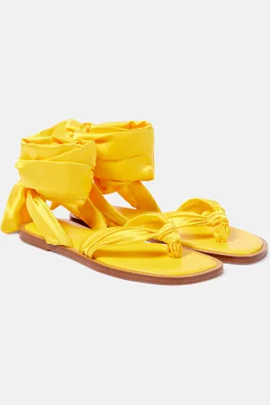 Christian Louboutin Nilo Du DÃ©sert crÃªpe satin thong sandals