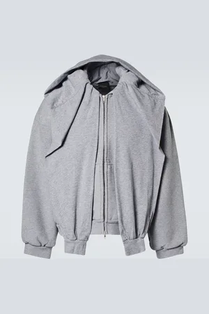 Balenciaga Incognito deconstructed cotton jersey hoodie