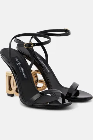 Dolce & Gabbana Keira logo patent leather sandals