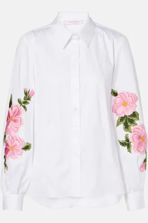 Carolina Herrera Floral cotton-blend shirt