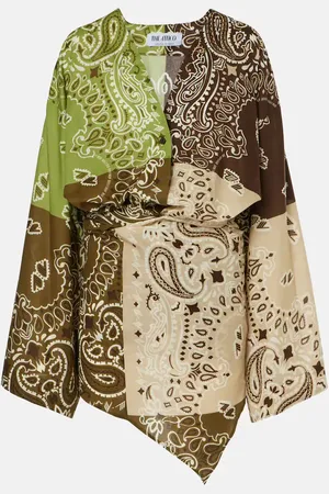 The Attico Bandana cotton popline minidress