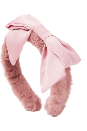 PATACHOU Bow-detail faux fur headband