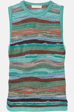 ULLA JOHNSON Miri knitted cotton-blend top