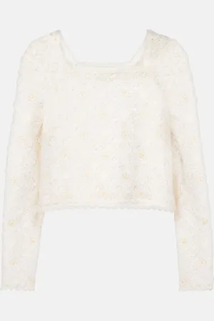 RIXO London Natayla crochet crop top