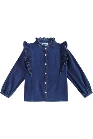 Molo Raphaella ruffled denim shirt