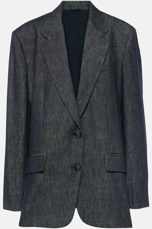 Brunello Cucinelli Single-breasted denim blazer