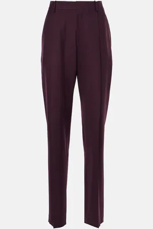 Victoria Beckham Asymmetric wool-blend chinos