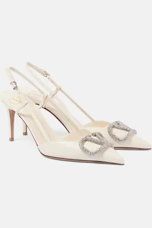 VALENTINO GARAVANI VLogo Signature leather slingback pumps