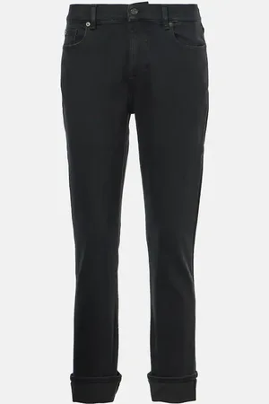 7 for all Mankind Relaxed Skinny low-rise skinny jeans