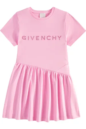 Givenchy Logo embellished gathered cotton dress