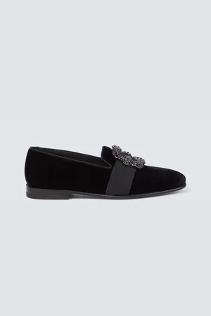 Manolo Blahnik Carlton Jet velvet loafers