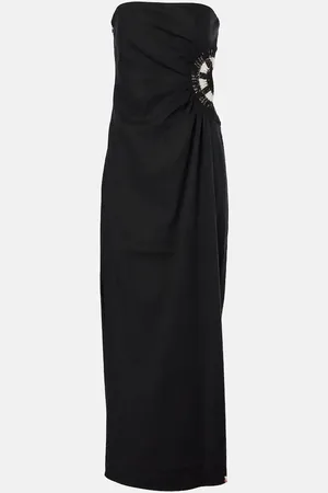 SIR Dorian embroidered linen and cotton maxi dress