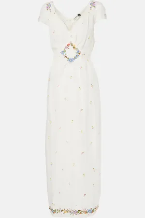 RIXO London Carey embroidered maxi dress