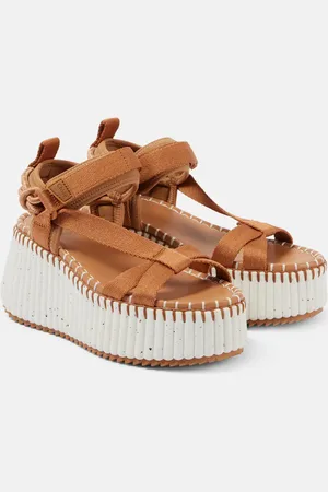 Chloé ChloÃ© Nama 80 wedge sandals