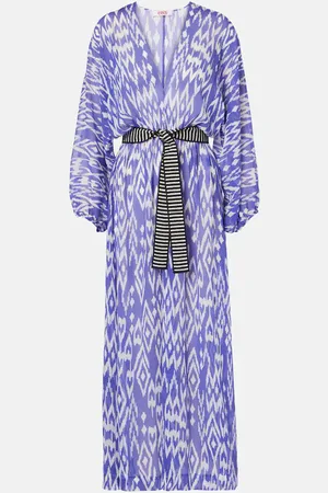 ERES Sky belted printed crÃªpe midi dress