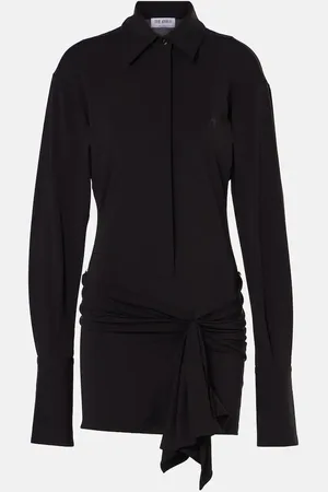 The Attico Cutout draped jersey shirt dress