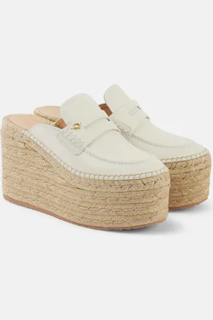 Gianvito Rossi Leather espadrille wedges