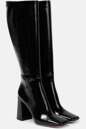 Gianvito Rossi 95 patent leather knee-high boots