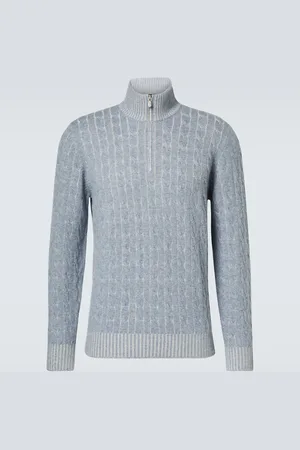 Brunello Cucinelli Cable-knit cashmere half-zip sweater