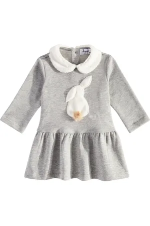 Il gufo Baby appliquÃ© fleece dress