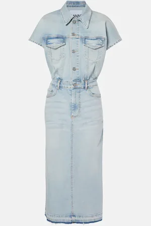 Ganni Denim midi dress