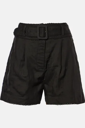 VERONICA BEARD Hobbes high-rise ramie shorts