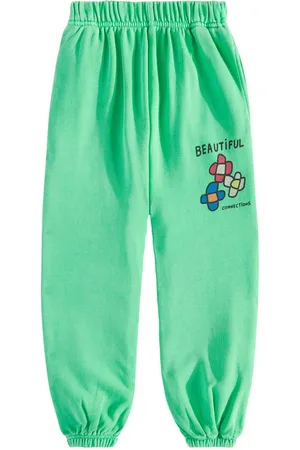 Jelly Mallow Printed cotton jersey sweatpants