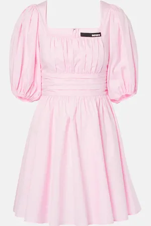 ROTATE Puff-sleeve cotton minidress