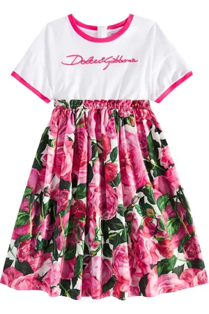 Dolce & Gabbana Embroidered cotton poplin dress