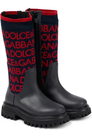 Dolce & Gabbana Logo leather ankle boots