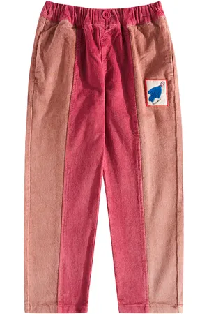 Jelly Mallow Bird colorblocked corduroy pants