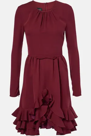 Giambattista Valli Ruffled silk crÃªpe minidress