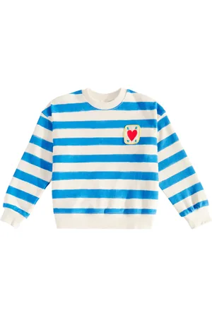 Jelly Mallow Love striped cotton sweatshirt