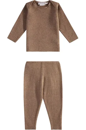 BONPOINT Baby Fili wool and cotton sweater and pants set