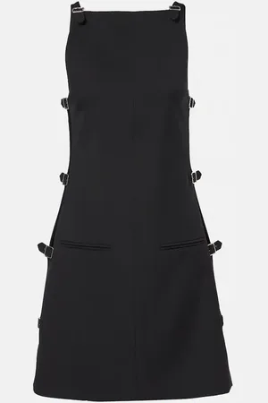 Courrèges CourrÃ¨ges Buckle-detail wool minidress