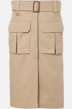 Chloé ChloÃ© Saharienne cotton gabardine cargo skirt