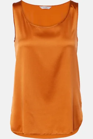 Max Mara Leisure Pan silk-blend satin tank top