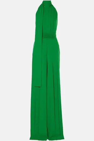 Elie saab Open-back crÃªpe jumpsuit
