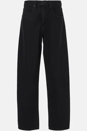 Frame Low-rise barrel-leg jeans