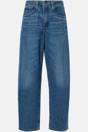 Frame Mid-rise barrel-leg jeans
