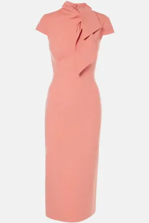 Oscar de la Renta Wool-blend midi dress