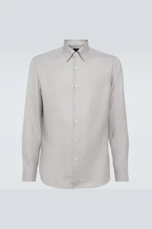 BRIONI Silk, cashmere, and linen shirt
