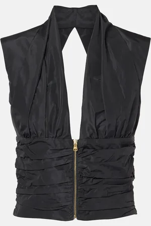 Patou Ruched taffeta top