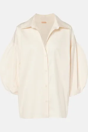 JOHANNA ORTIZ Cotton-blend poplin blouse