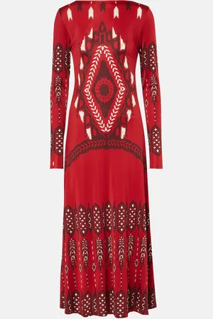 JOHANNA ORTIZ Printed jersey midi dress