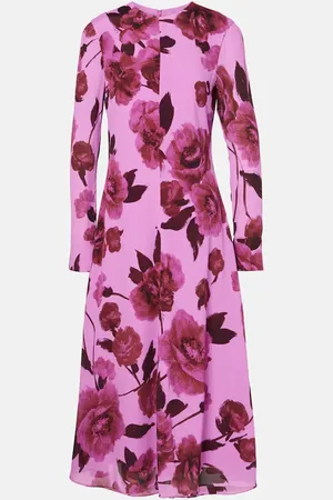 Erdem Floral crÃªpe midi dress