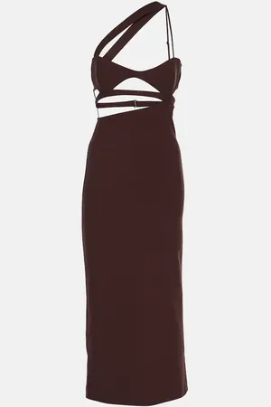 Nensi Dojaka Asymmetric silk midi dress