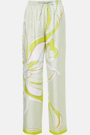 Tory Burch Floral silk wide-leg pants