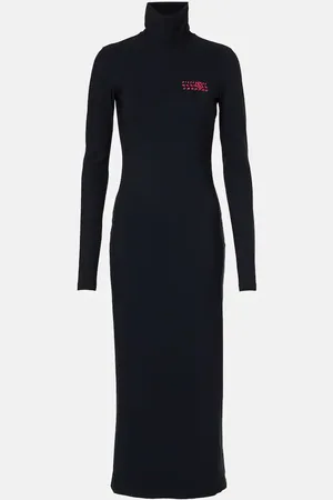 Maison Margiela Knitted turtleneck midi dress
