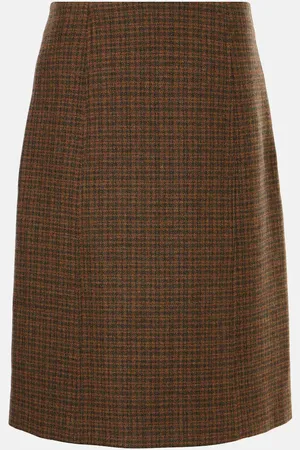 Loro Piana Halle wool and cashmere midi skirt